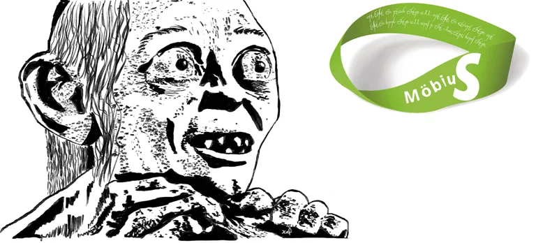 LOTR meme showing Gollum staring at a Mobius strip like it's the ring
