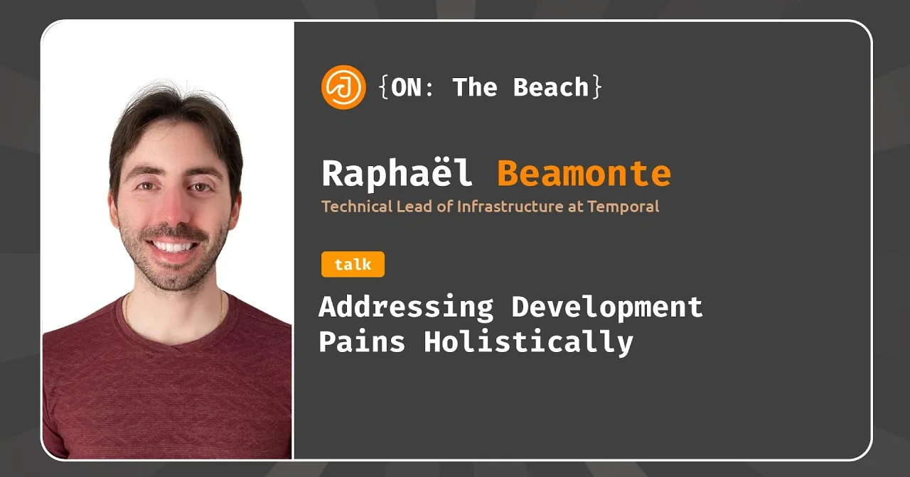 A J On The Beach 2024 talk on Omni CLI, developer experience, shared commands, dependency management, onboarding, and discoverability.