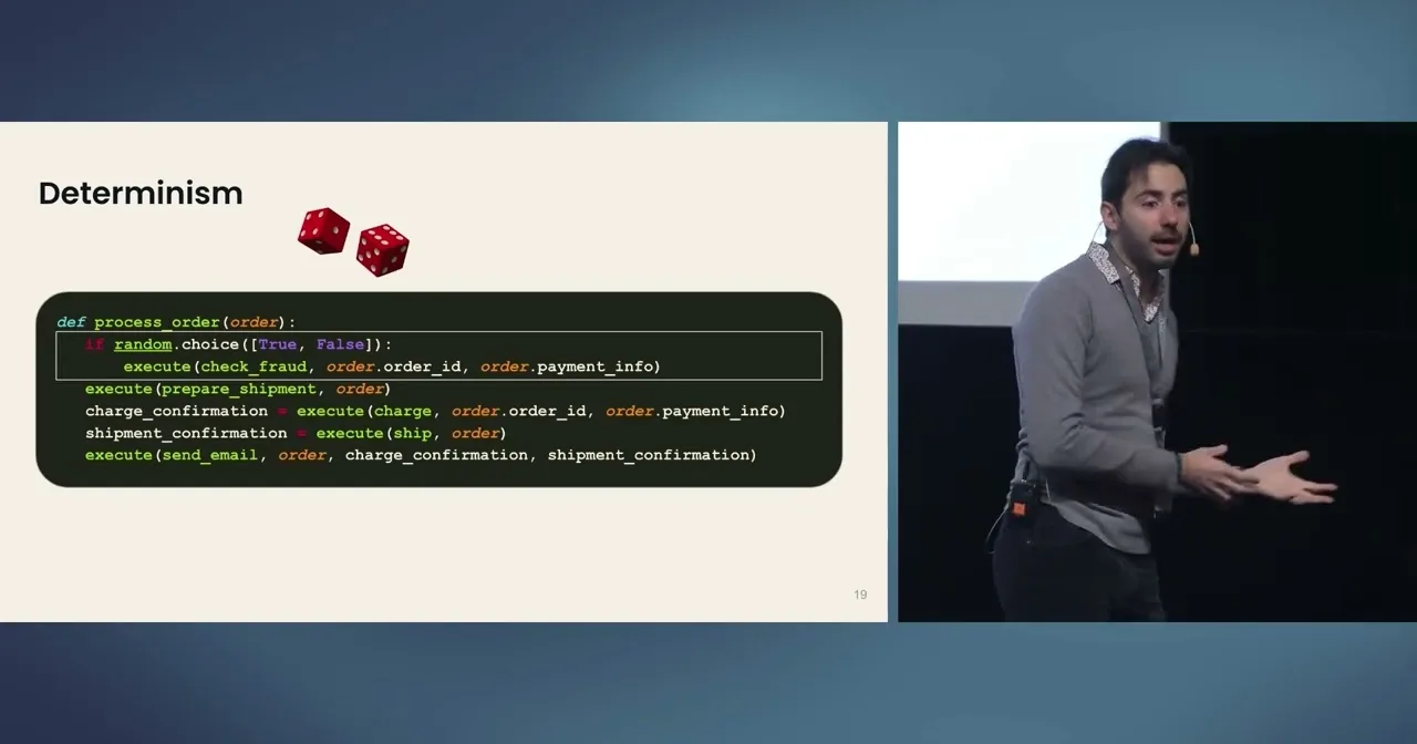 A PyCon Sweden talk on Durable Execution, Temporal Python SDK, resilient distributed systems, and keeping code close to business logic.